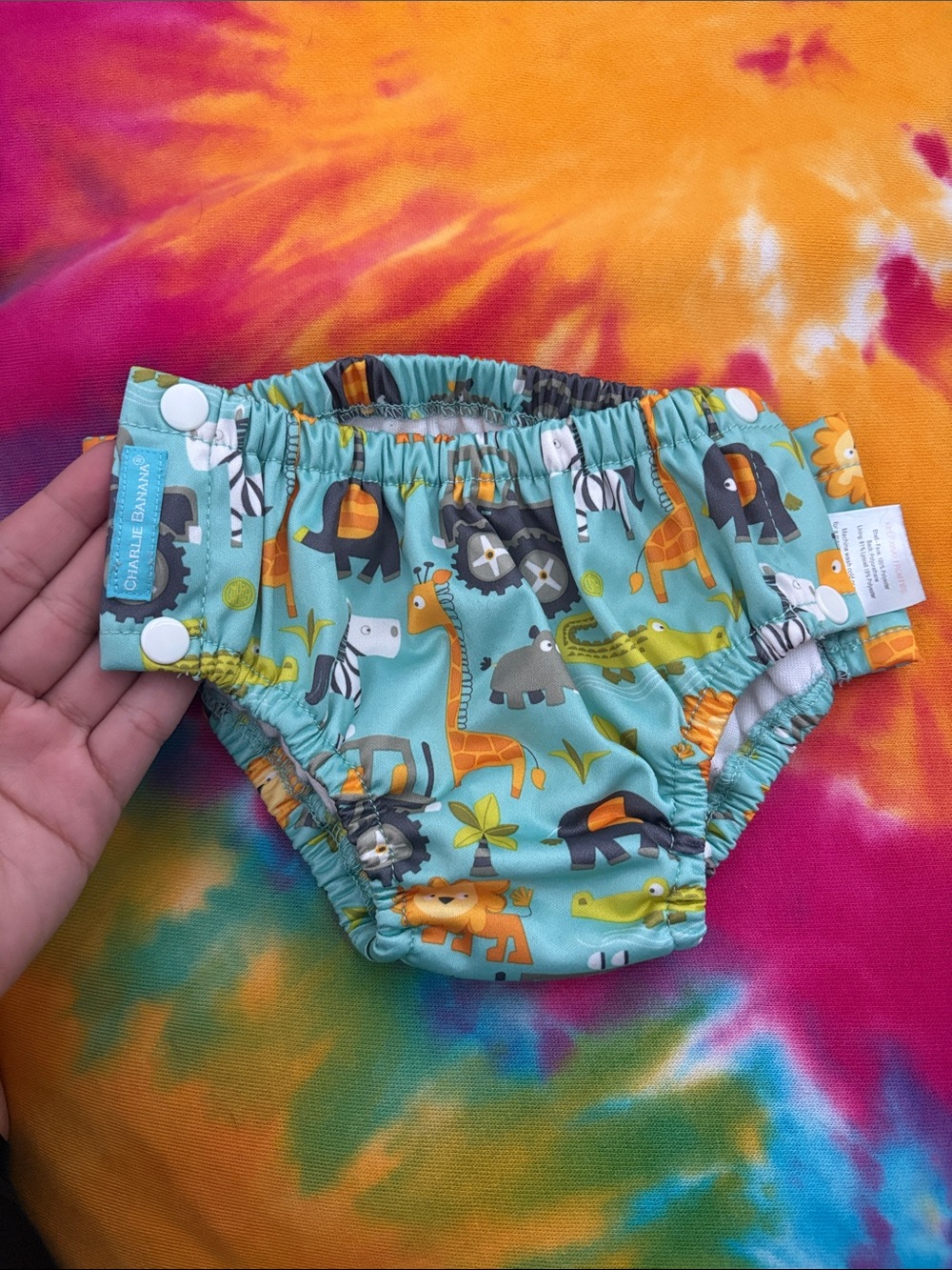 Charlie Banana Aqua Safari Print Reusable Swim Diaper